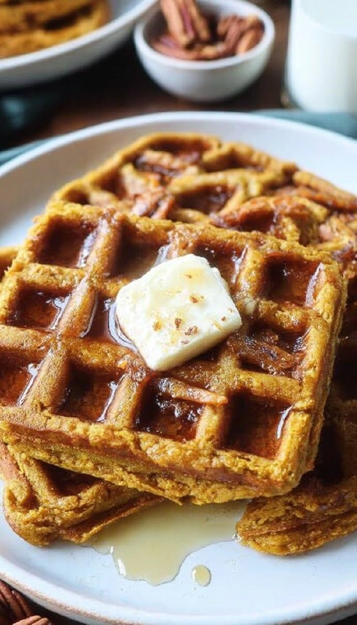Pumpkin Waffles with Canned Pumpkin