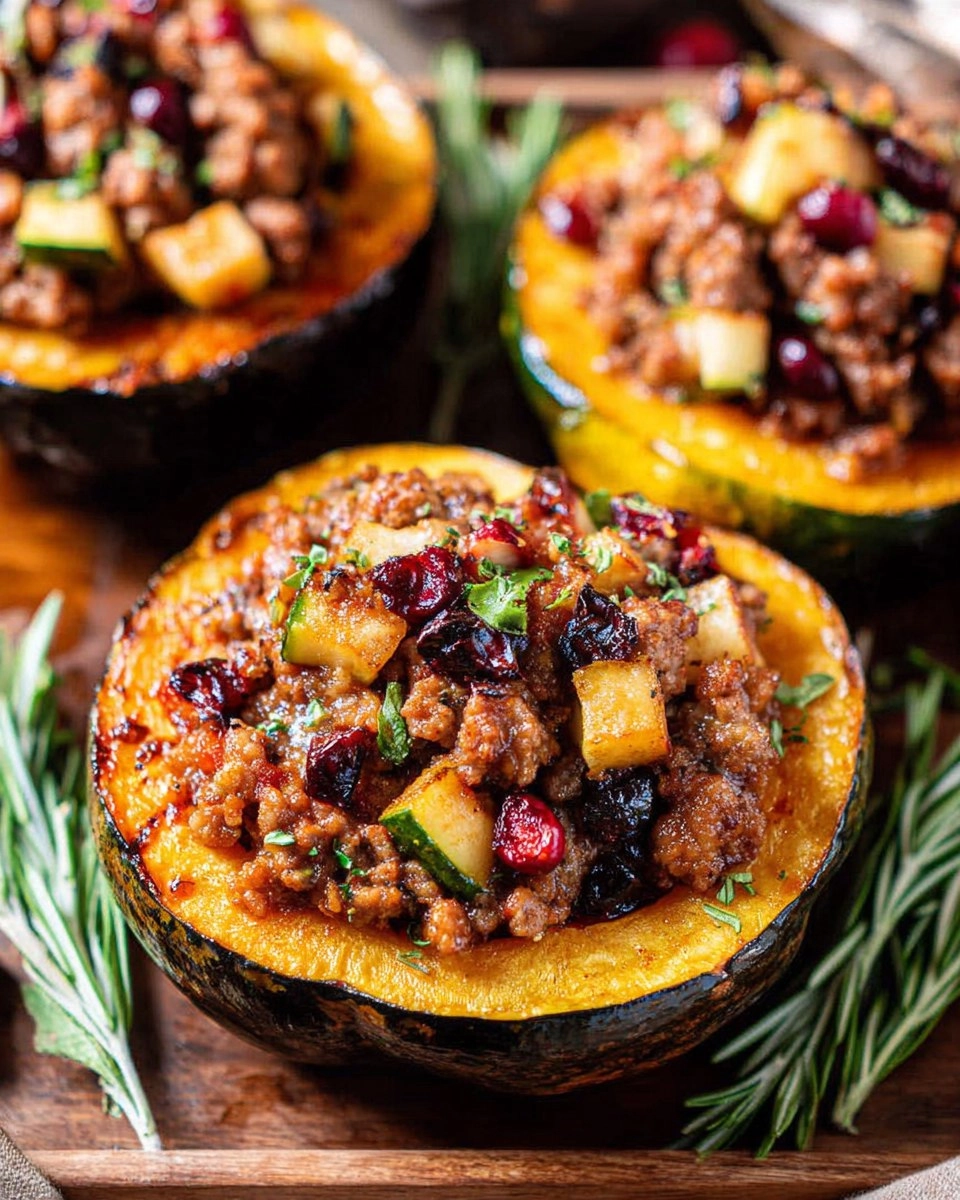 Stuffed-Acorn-Squash-with-Sausage-Apples-and-Cranberries-Recipe